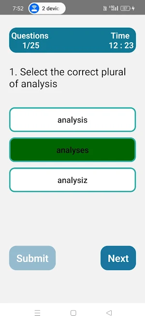 English Test Screenshot 1
