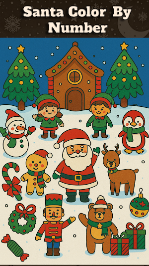 Santa Color by Number Screenshot 0