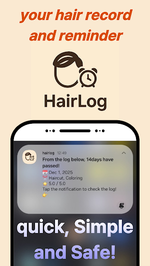 HairLog – Hair Log & Reminder Screenshot 0