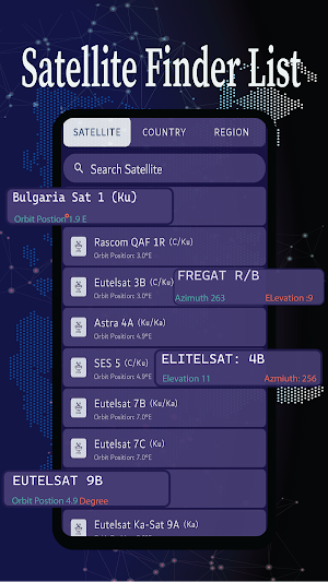 Sat finder app Screenshot 1