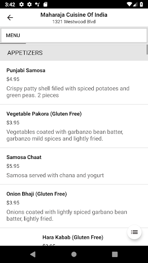 Maharaja Cuisine of India Screenshot 1