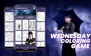 Wednesday Coloring Game Screenshot 0