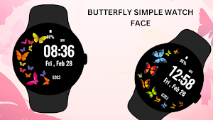 Butterfly Simple Watch Face Screenshot 1