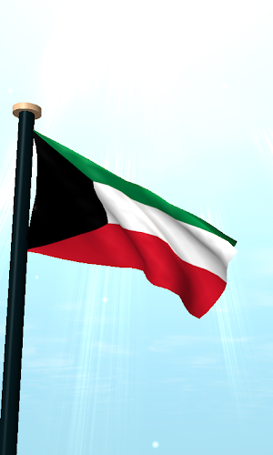 Kuwait Flag 3D Live Wallpaper Screenshot 1
