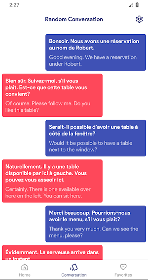 Learn French conversation with English Screenshot 1