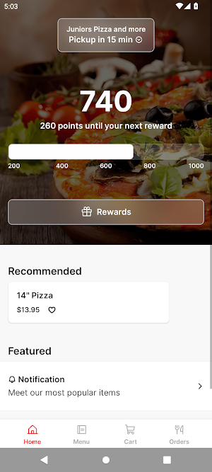 Juniors Pizza Screenshot 0