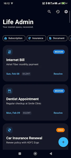 Life Admin Automation System Screenshot 0