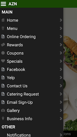 AZN Sandwich Bar Screenshot 2