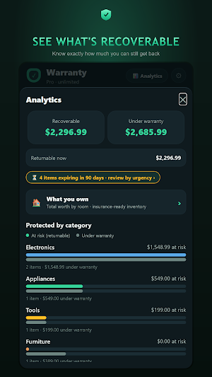 Warranty Tracker & Receipts Screenshot 1