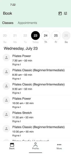Backstage Pilates Screenshot 1