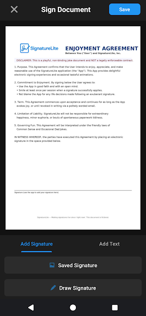 SignatureLite Screenshot 1
