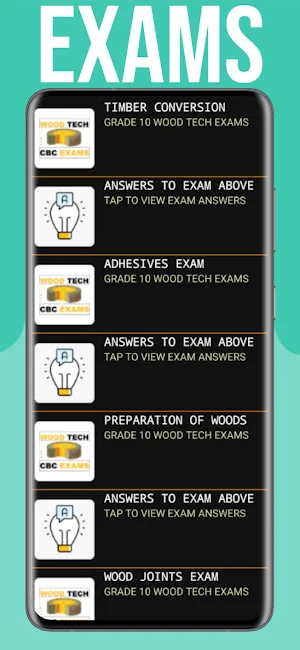 Wood Technology Grade 10 Exams Screenshot 0