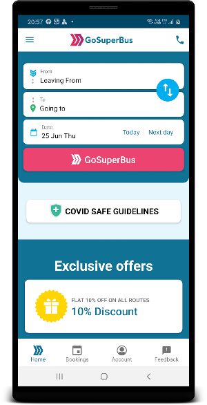 GoSuperBus - Redefining Bus Travel Screenshot 1