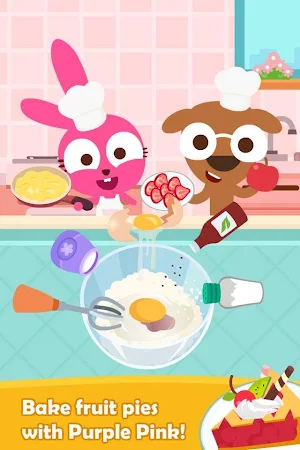 Purple Pink Fruit Pie Cooking Screenshot 1