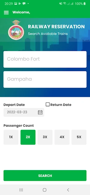 Sri Lanka Railways Reservation Screenshot 1