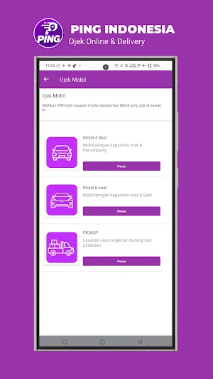 PING INDONESIA-Ojek & Delivery Screenshot 3