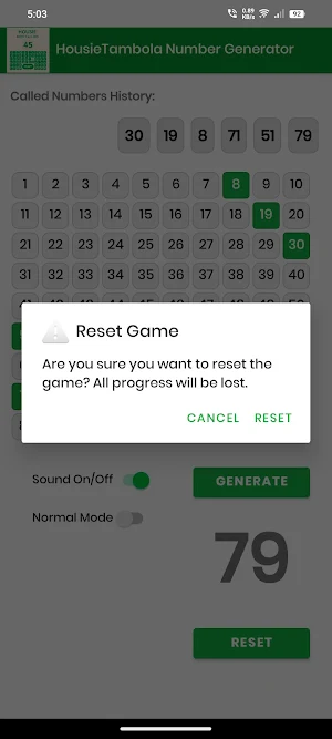 Housie Number Generator Screenshot 1