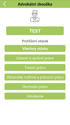 Advokátní zkouška ČAK - test Screenshot 0