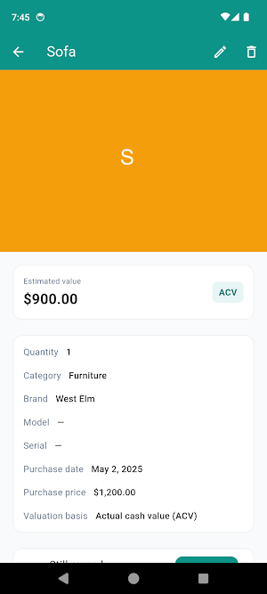 HomeStock: Insurance Inventory Screenshot 2