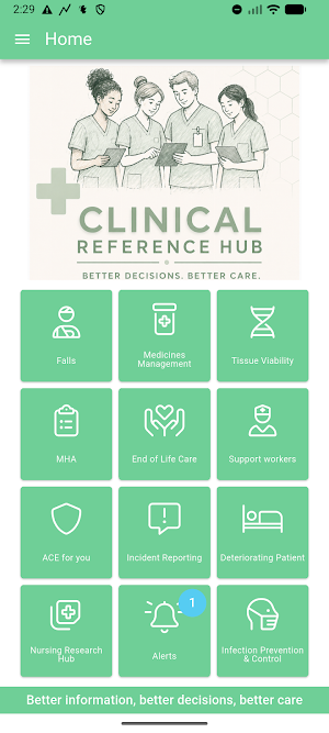 CNWL Clinical Reference Hub Screenshot 0