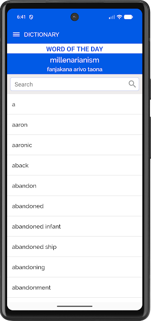 English To Malagasy Dictionary Screenshot 1