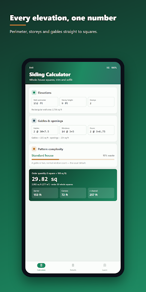 Siding Calculator Screenshot 1