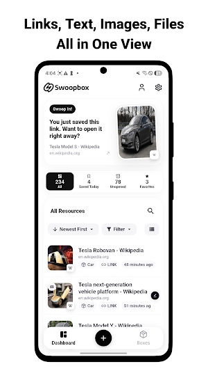 Swoopbox: Archive & Clipboard Screenshot 2