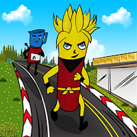 Subway Banana Dash: Surf of heroes in railway