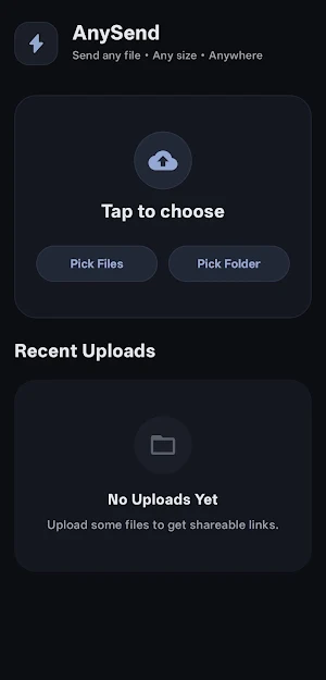 AnySend: Online File Transfer Screenshot 0