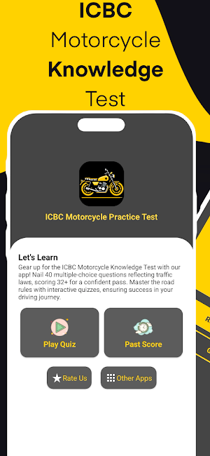 ICBC Motorcycle Practice Test Screenshot 0