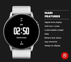Black Elegant Watch Face Screenshot 1