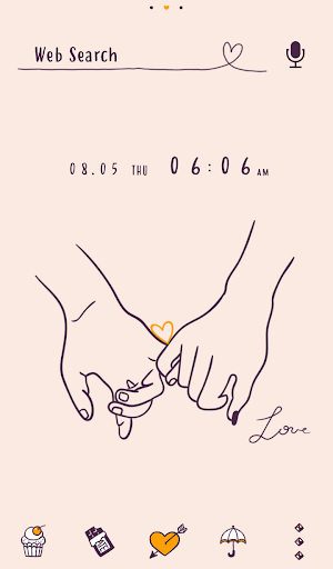 Cute Wallpaper Love Line Art Theme Screenshot 0