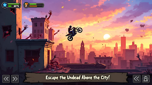 Zombie Bike Escape: Bike Stunt Screenshot 2