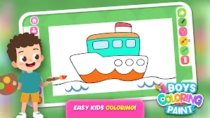 Boys Coloring Games & Paint Screenshot 2