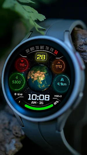 EARTH Animated DHS27 Watchface Screenshot 2