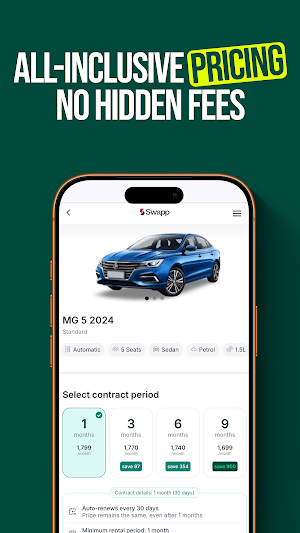 Swapp - Car rentals simplified Screenshot 1