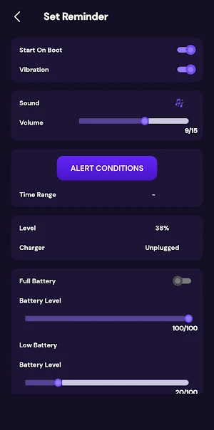Battery Charging Talking Alarm Screenshot 2