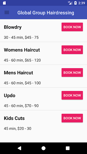 Global Group Hairdressing Screenshot 1