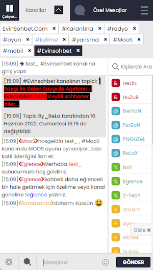 EvinSohbet Screenshot 1