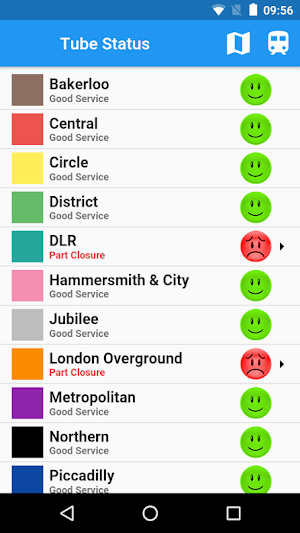 Tube Status Screenshot 0