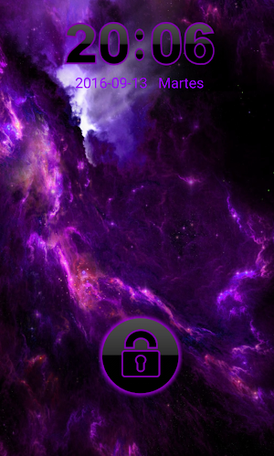 THEME GO LOCKER SPACE PURPLE Screenshot 2