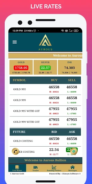 Aurous Bullion Screenshot 0