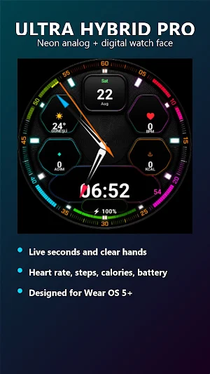 Ultra Hybrid Pro Watch Face Screenshot 0