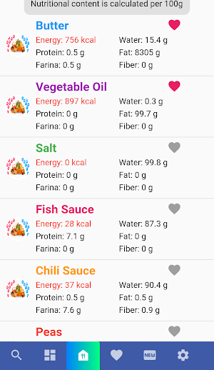 Search Ingredient Nutrition Screenshot 2