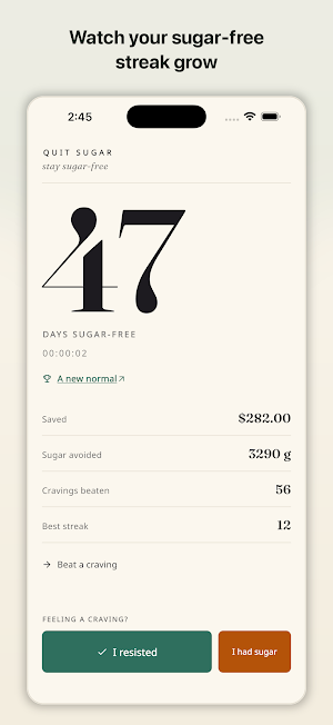 Quit Sugar: Sugar No Tracker Screenshot 0