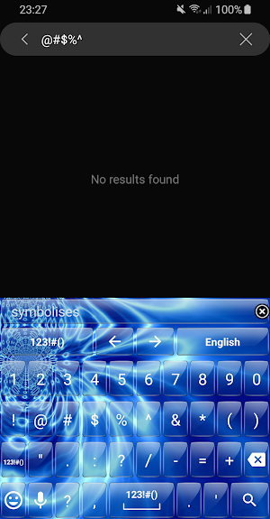 Keyboard Theme Glass Blue Wave Screenshot 2