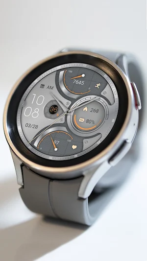 Orange Silver For Wear OS Screenshot 2
