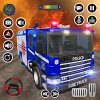 Police Ambulance Fire Truck
