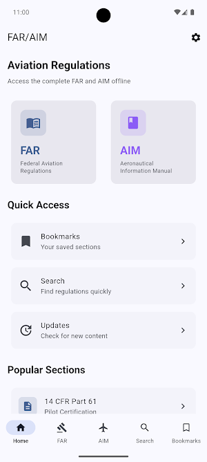 FAR/AIM Pilot Regulations Screenshot 0