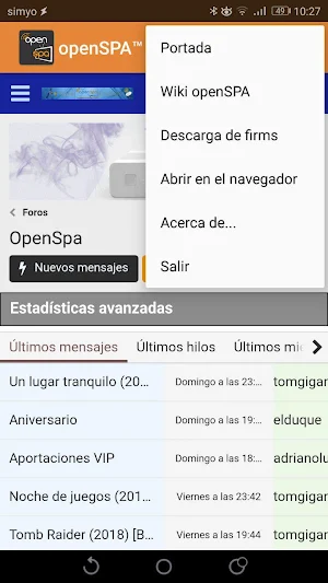 openSPA Screenshot 1
